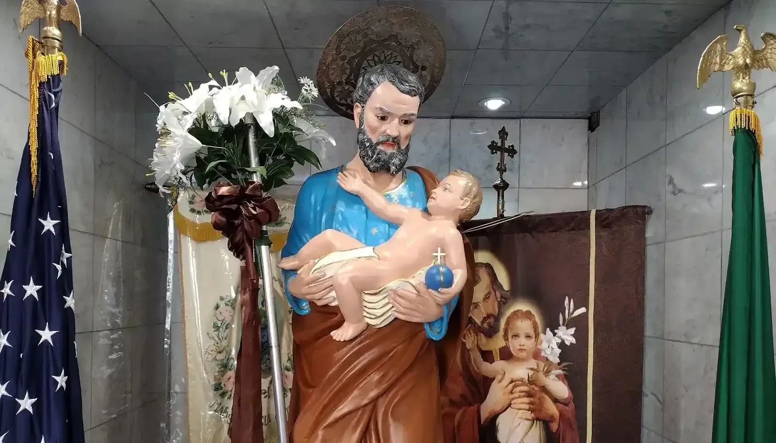 Saint Joseph with the Christ Child in the Society's shrine